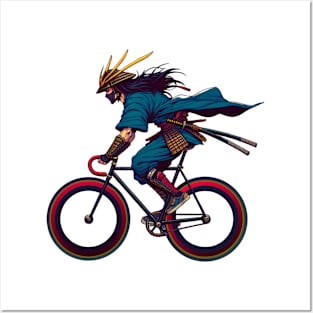 Cycling Japanese Warrior Posters and Art